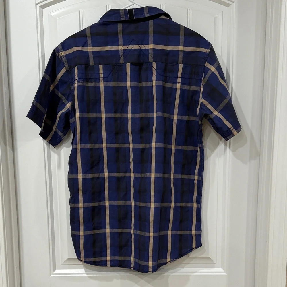 EUC Polo Ralph Lauren Navy and Beige Plaid Shirt